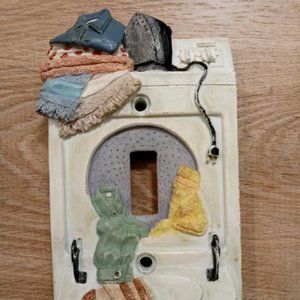 Laundry room single switch plate.